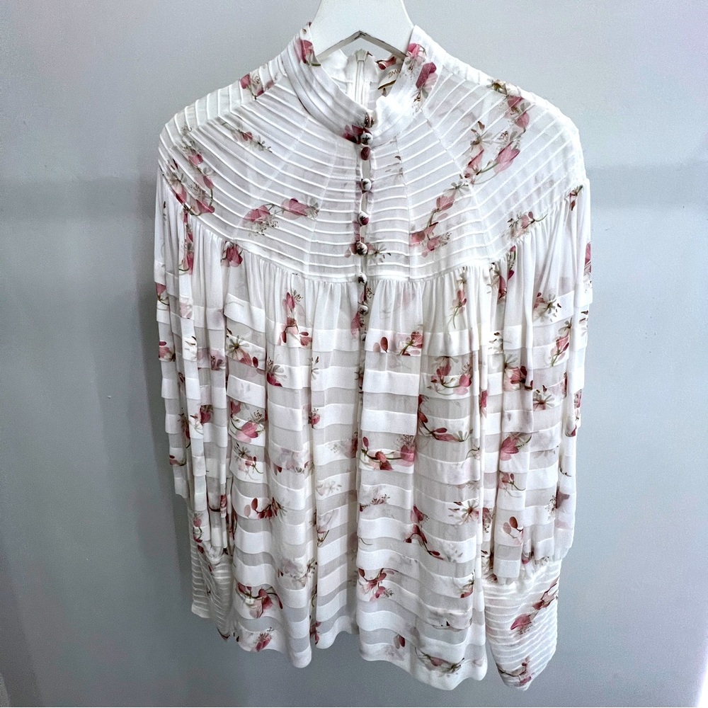 Zimmermann Dancer Tuck Blouse Ivory Maidenstears